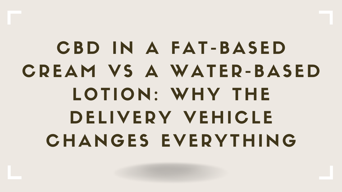 CBD in a Fat-Based Cream vs a Water-Based Lotion Why the Delivery Vehicle Changes Everything