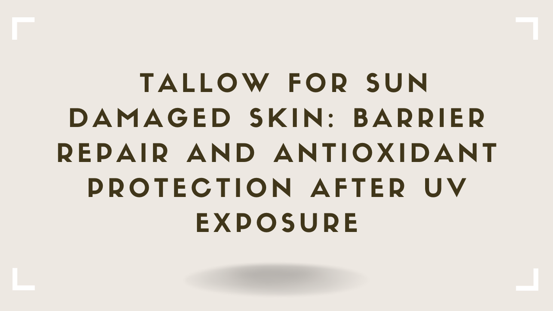 Tallow for Sun Damaged Skin Barrier Repair and Antioxidant Protection After UV Exposure