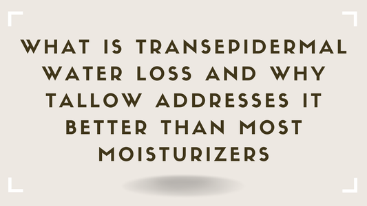 What Is Transepidermal Water Loss and Why Tallow Addresses It Better Than Most Moisturizers